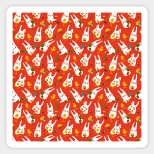 Easter bunnies patterns Magnet